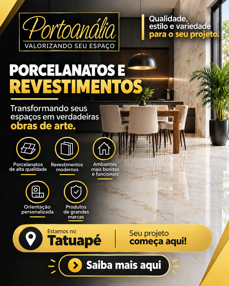 Portoanália – Sofisticação em porcelanatos e revestimentos no Tatuapé